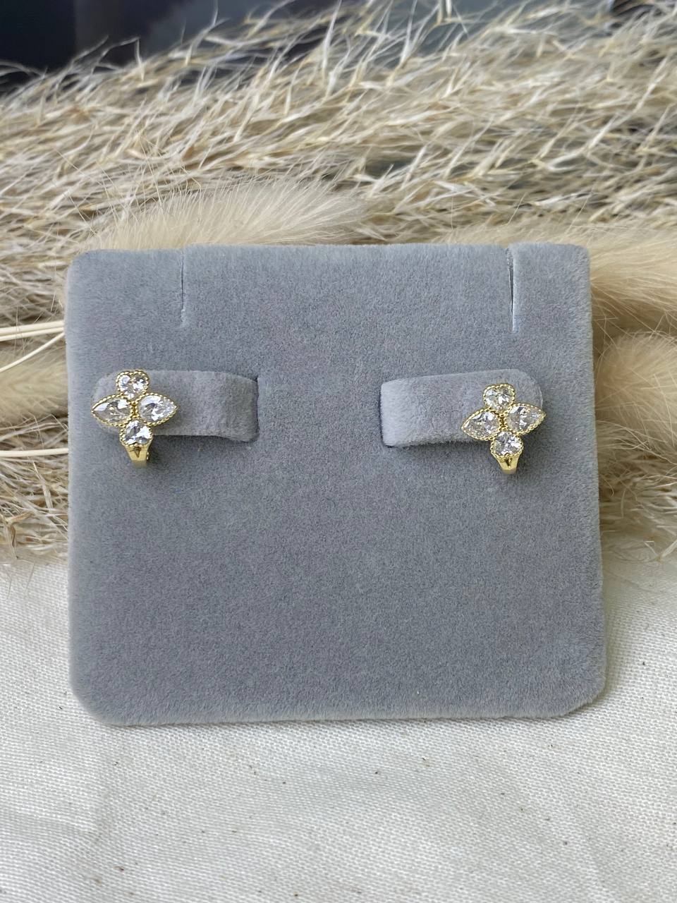 Серьги детские из желтого золота  585 пробы